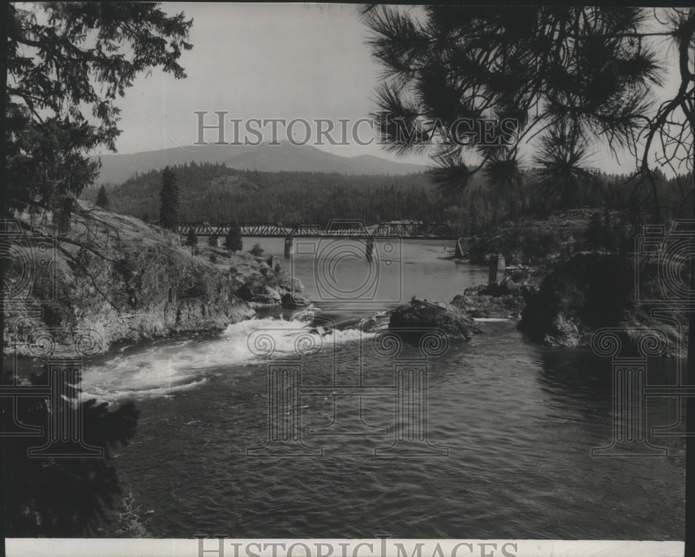 1948 Press Photo Albeni Falls Pend Oreille River in North Idaho spa9