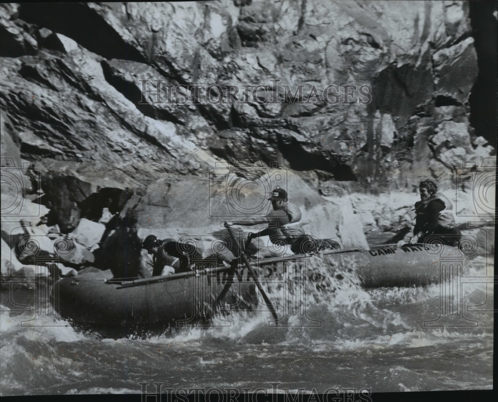 1977 White water rafting offered by Camp Wats in Montana-Historic Images