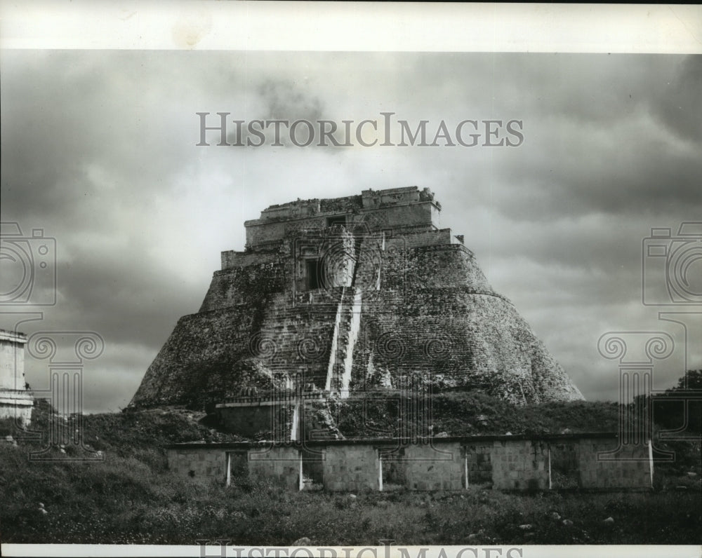 1978 Pyramid of the Magician, Uxmal, principal Mayan city-Historic Images