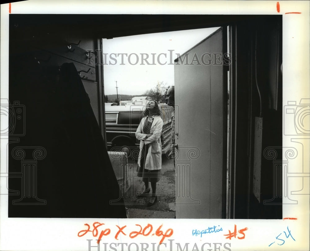 1989 Kate Quinn inspects restaurant Spokane County Health Department-Historic Images