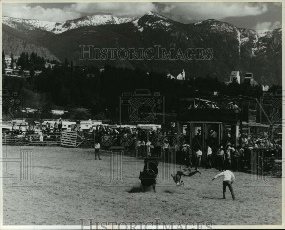 1986 Press Photo Creston Rodeo, Kootenay, British Columbia spa94748
