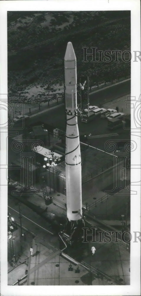  Air Force Thor/Agena space booster prepared for lunch-Historic Images