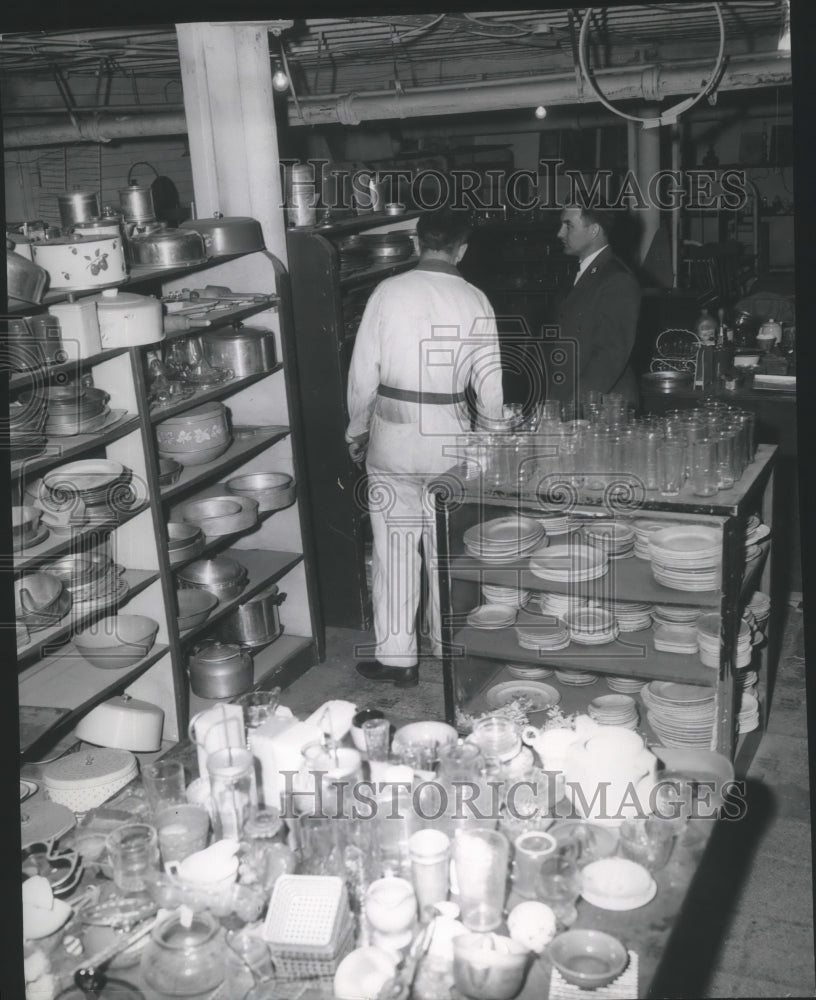 1956 Salvation Army, dishes Historic Images