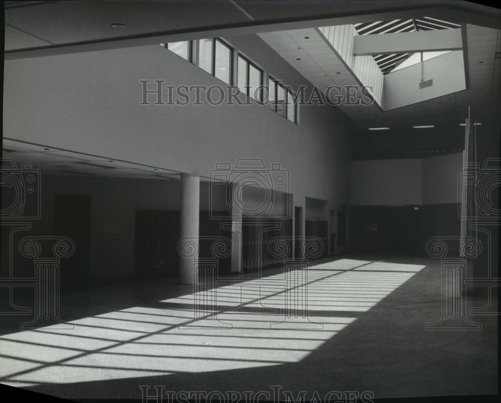 1981 North Central School lobby from the main floor level - Historic Images