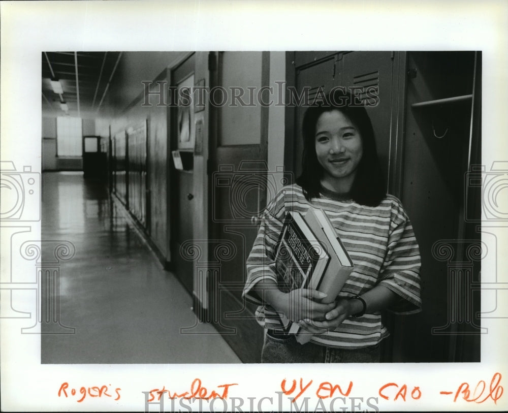 1994 Uyen Cao, Rogers High School student visits relatives-Historic Images