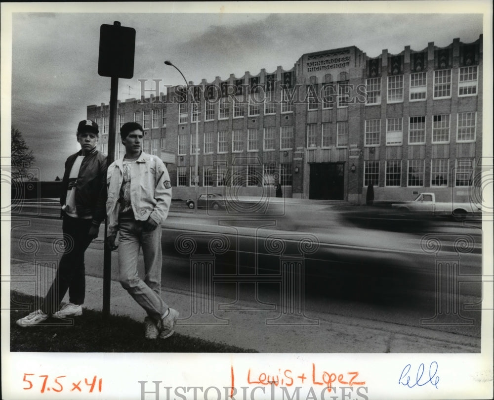 1989 Students Hans Lewis and Frederal Lopez,  Rogers High School-Historic Images