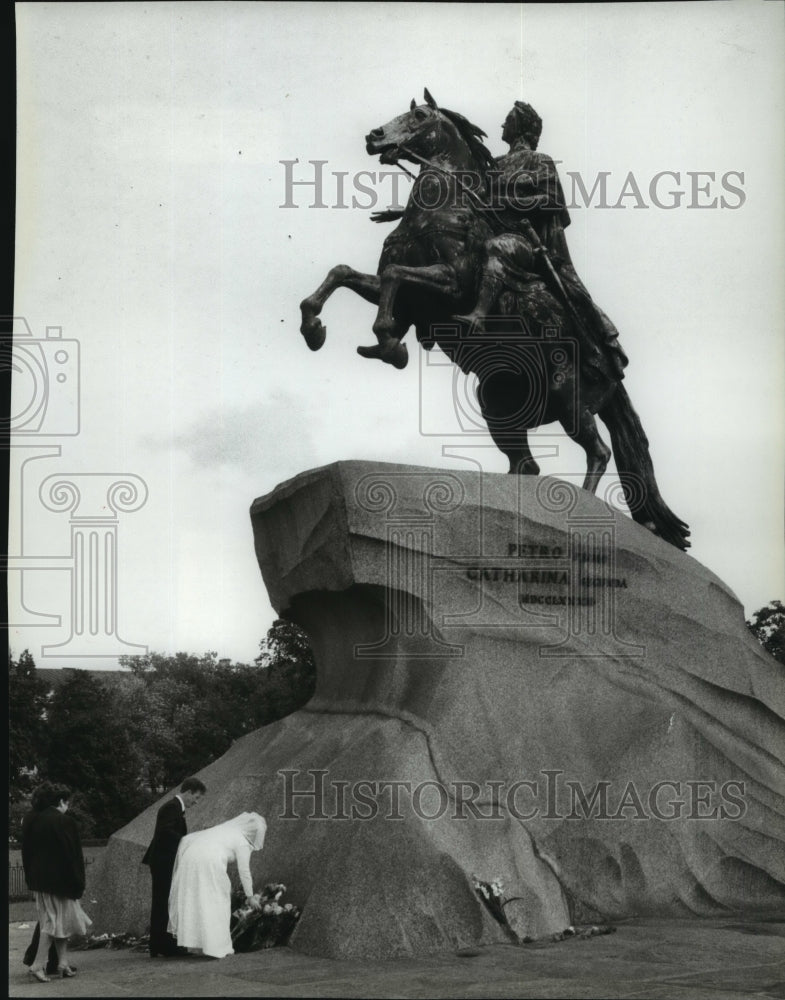 1983 Statue of Peter the Great, founder of Russian city of Leningrad-Historic Images