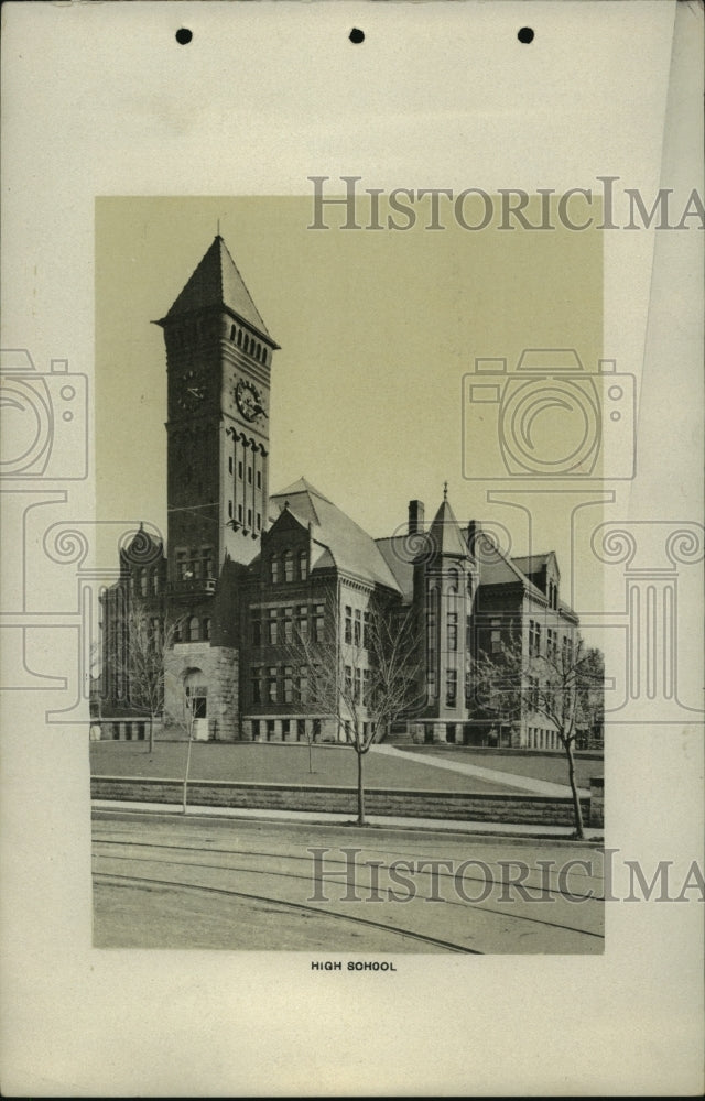 1900 Historical High school building of Spokane - Historic Images