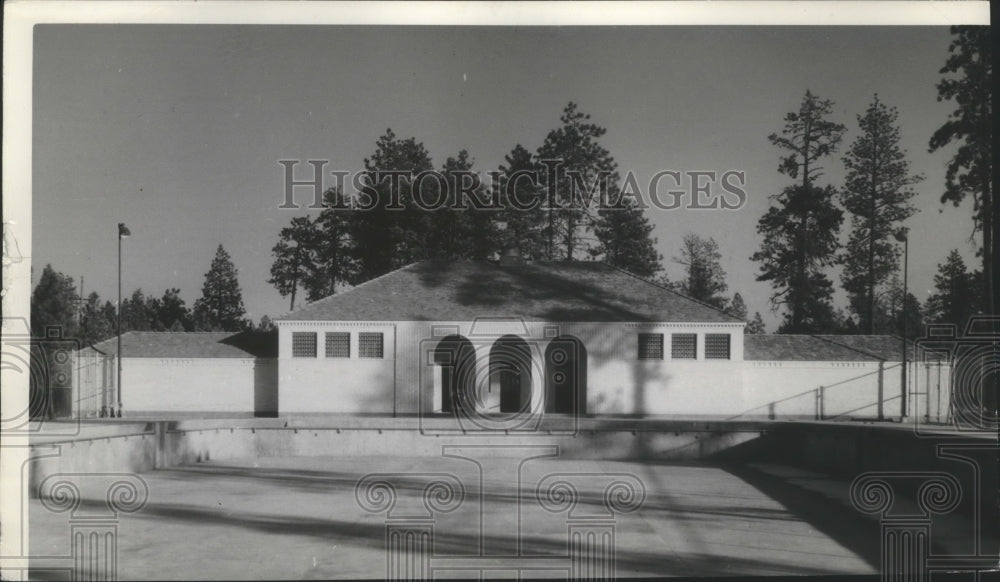 1937 Entrance of Comstock swimming pool - Historic Images