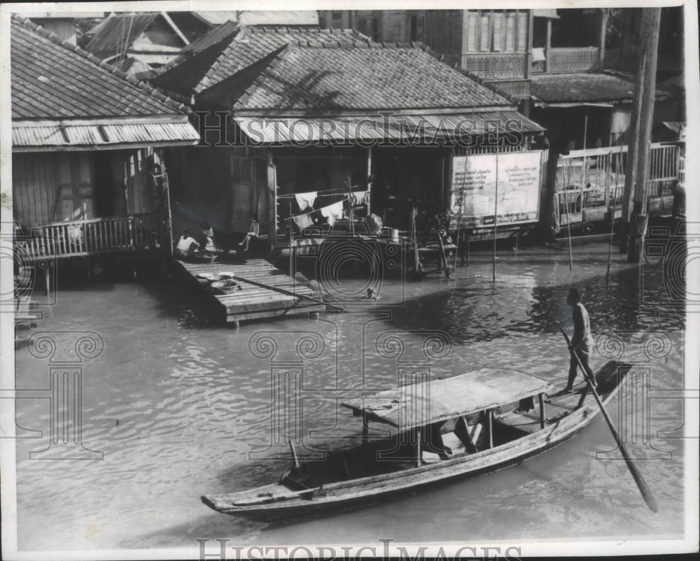 1960 Press Photo Bangkok, principal city of Thailand- "Venice of the Orient" - Historic Images