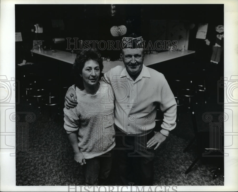 1987 Press Photo Dixie Mullins and Willard Bryan, Horton-Strength VFW Post - Historic Images