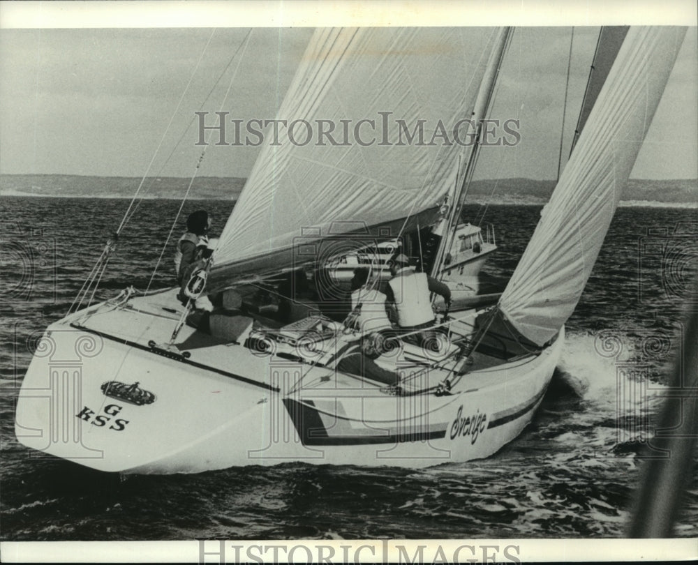 1977 Press Photo Sailing yacht Swedish - Historic Images