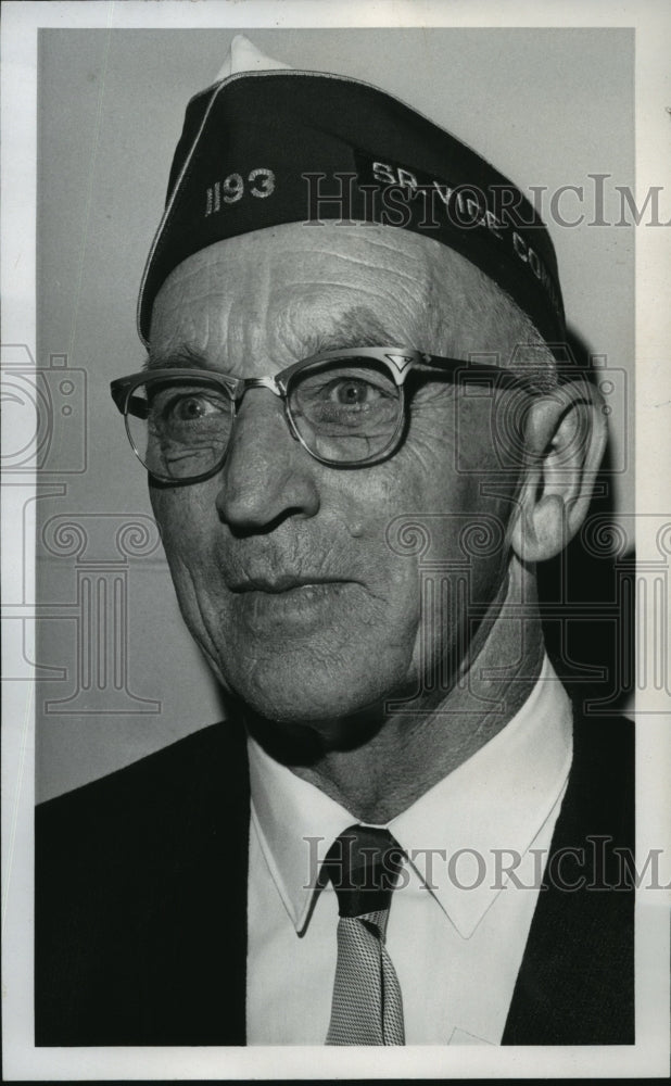 1967 Press Photo Leon L. Stock,Veterans of World War I Barracks & Aux. historian - Historic Images