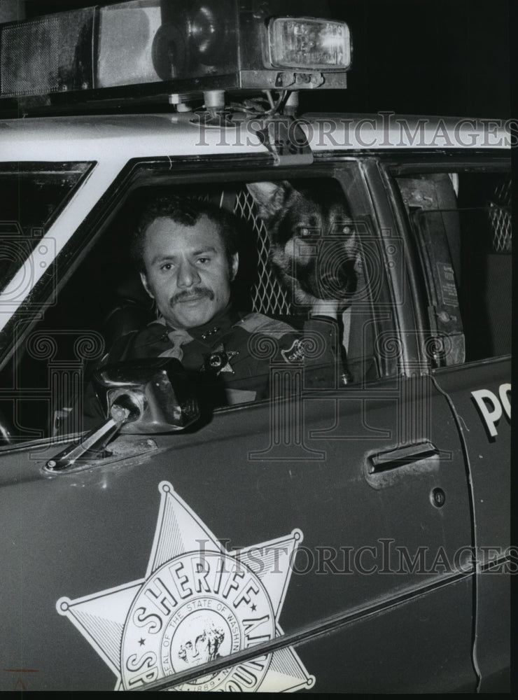 1979 Press Photo Sheriff Dept. William W. Plummer and K-9 dog, Blitz - Historic Images