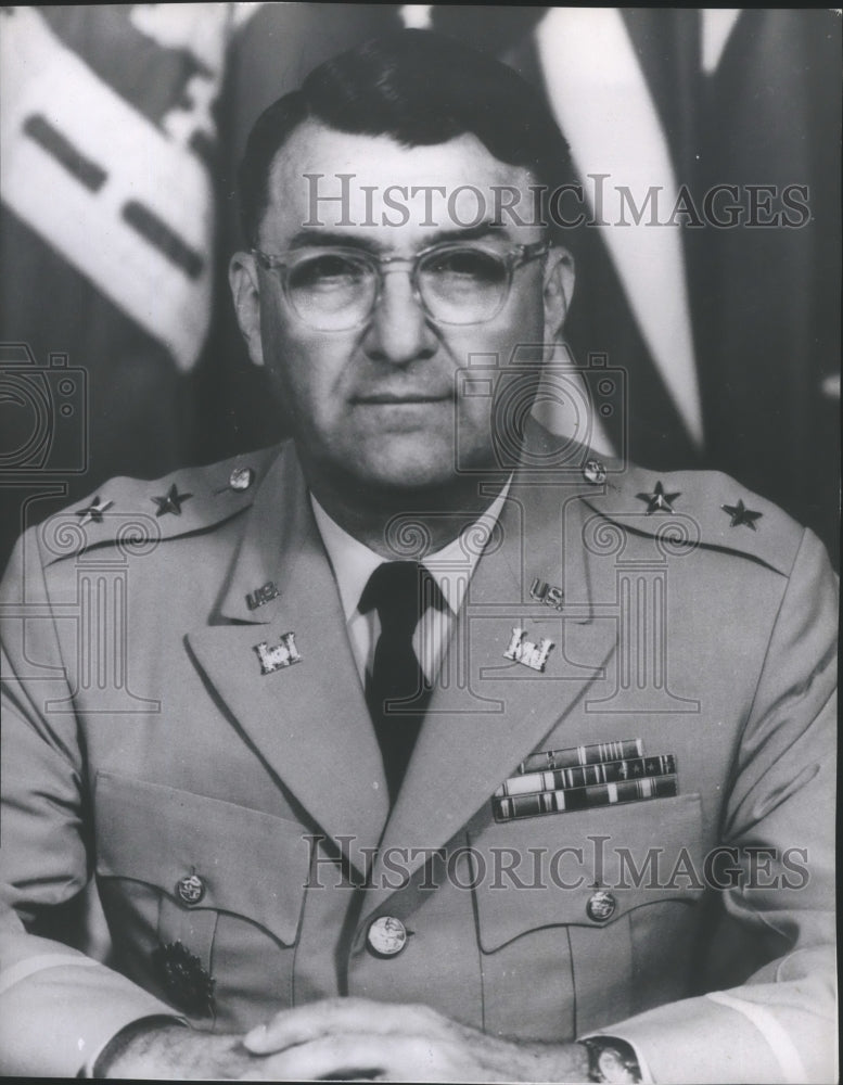 Press Photo Major General W.W. Lapsley, U.S. Army Engineer Division - Historic Images