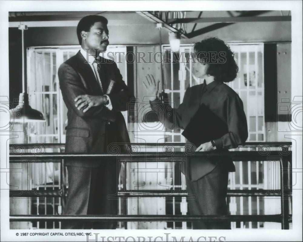 1987 Press Photo Tovah Feldshuh & William Allan Young at ABC's Mariah State-Historic Images
