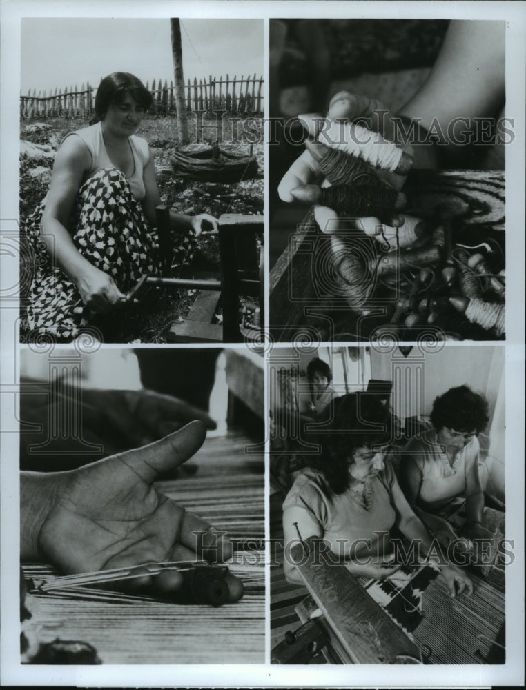 1983 Press Photo Sarajevo rug weavers, Yugoslavia - spb17505 - Historic Images