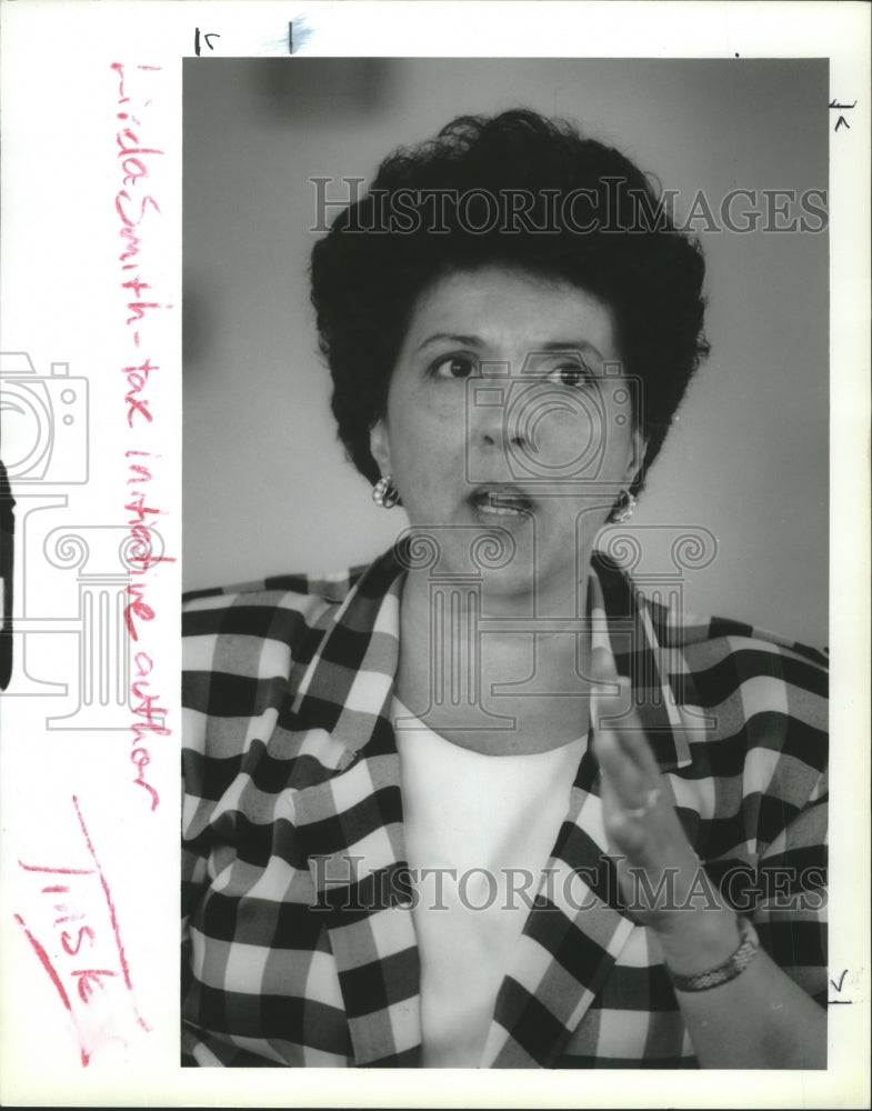 1993 Press Photo Washington State Senator and tax initiative author Linda Smith - Historic Images
