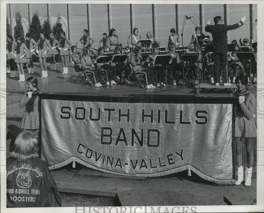 Press Photo The South Hills High School Band of Covina Valley performs - Historic Images