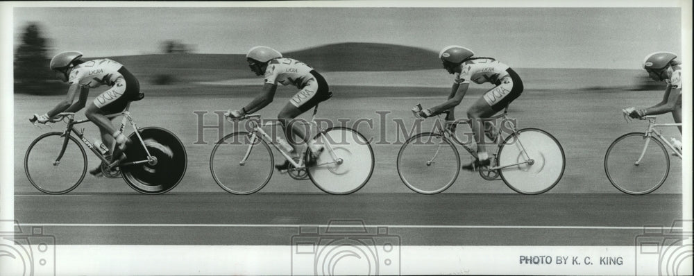 1988 Press Photo The Lycra team wins at the Olympic team trials in Cheney - Historic Images