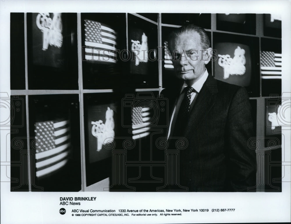 1988 David Brinkley, ABC News  - Historic Images