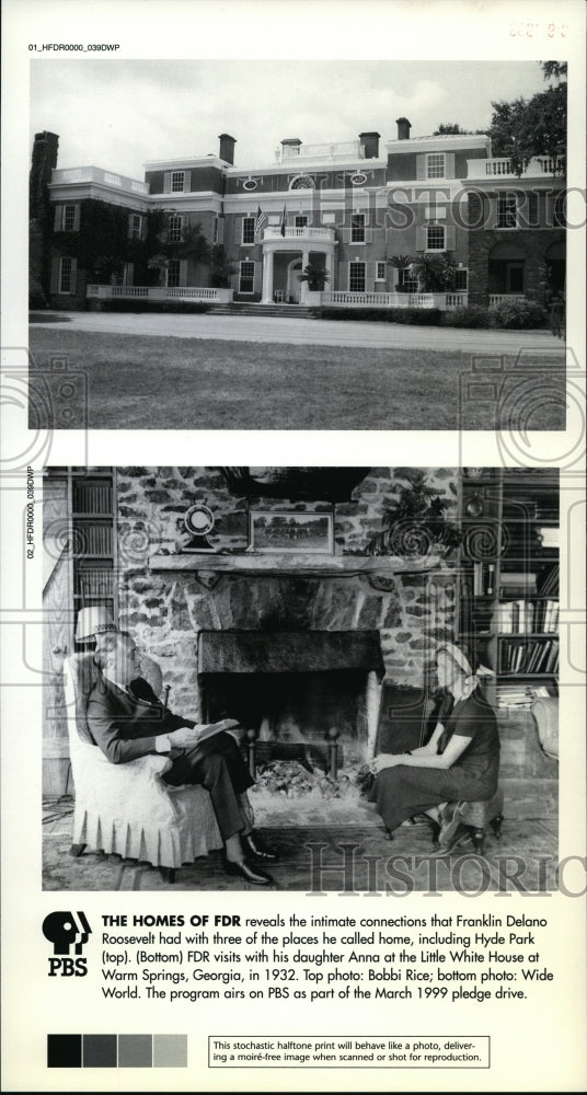 1932 Franklin D. Roosevelt and daughter Anna, in Warm Springs. - Historic Images
