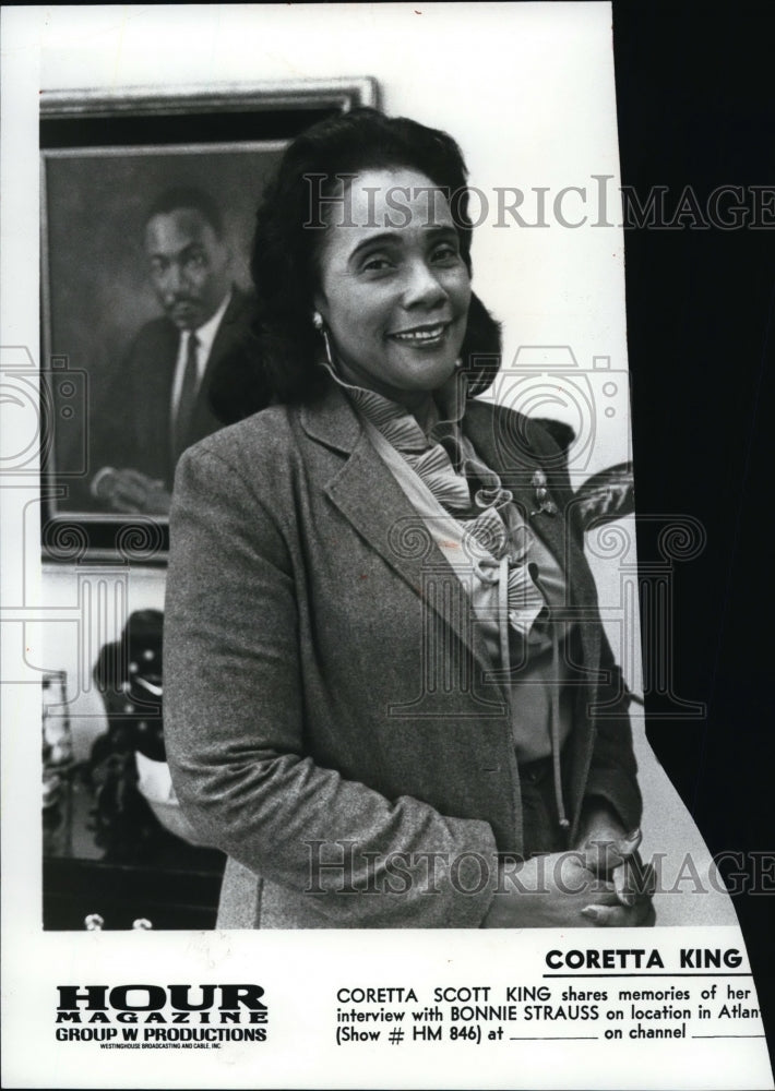 1983 Coretta Scott King on Hour Magazine.  - Historic Images