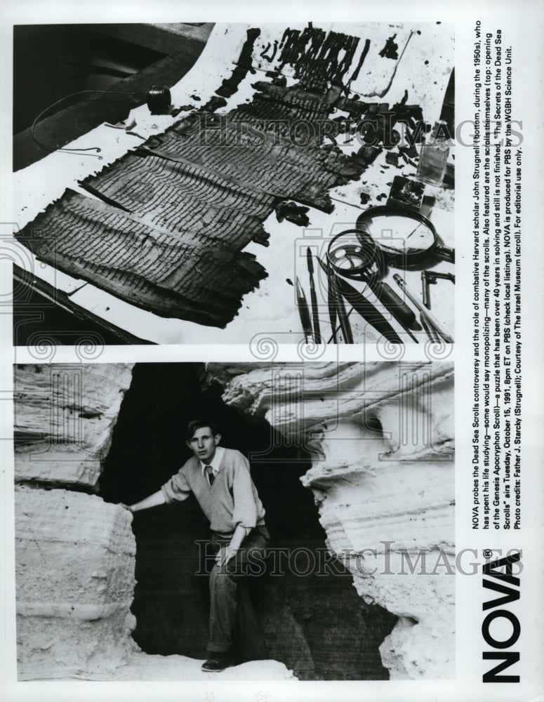 1981 John Strugnell on The Secrets of the Dead Sea Scrolls. - Historic Images