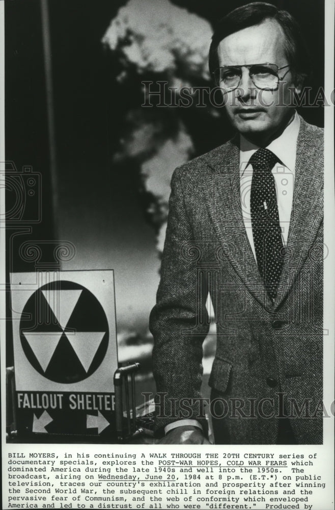 1984 Bill Moyers hosts A Walk Through the 20th Century, on PBS. - Historic Images