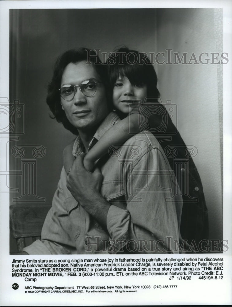 1992 Press Photo Jimmy Smits stars in The Broken Cord. - Historic Images