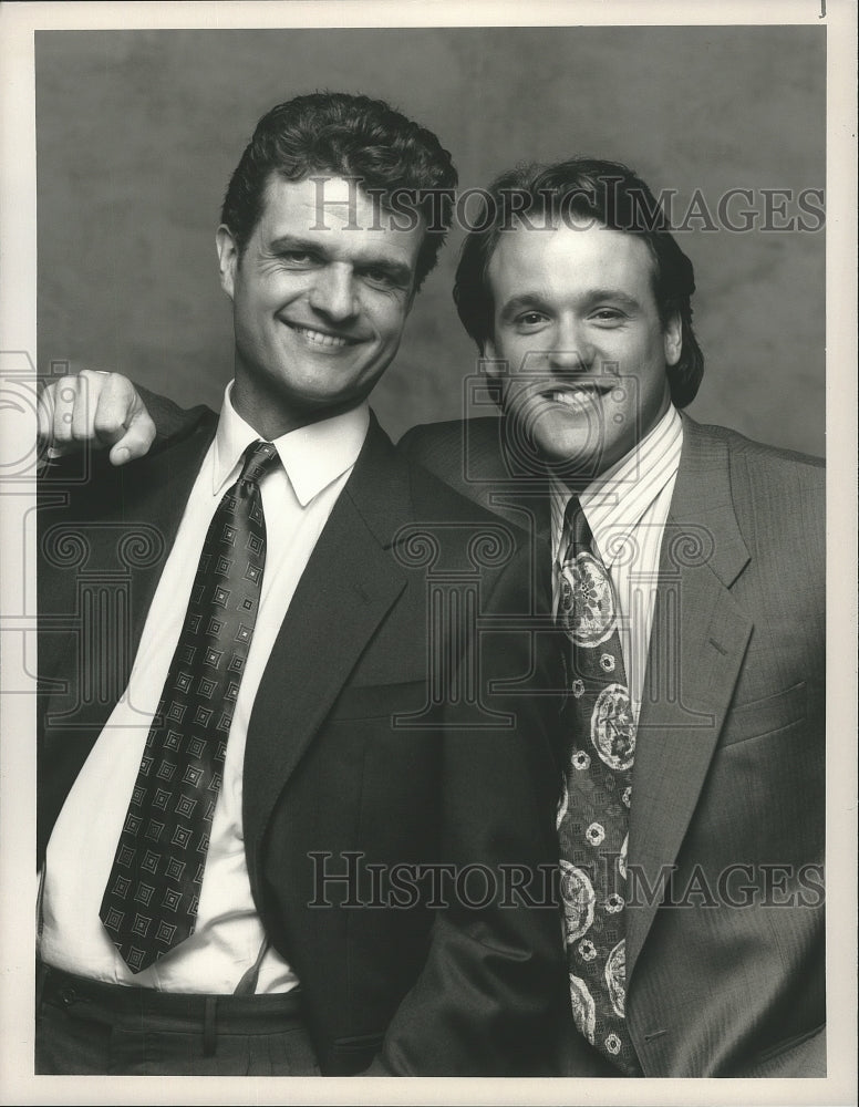 1991 Press Photo Michael Cumptsty and Tom Verica in L.A. Law, on NBC. - Historic Images