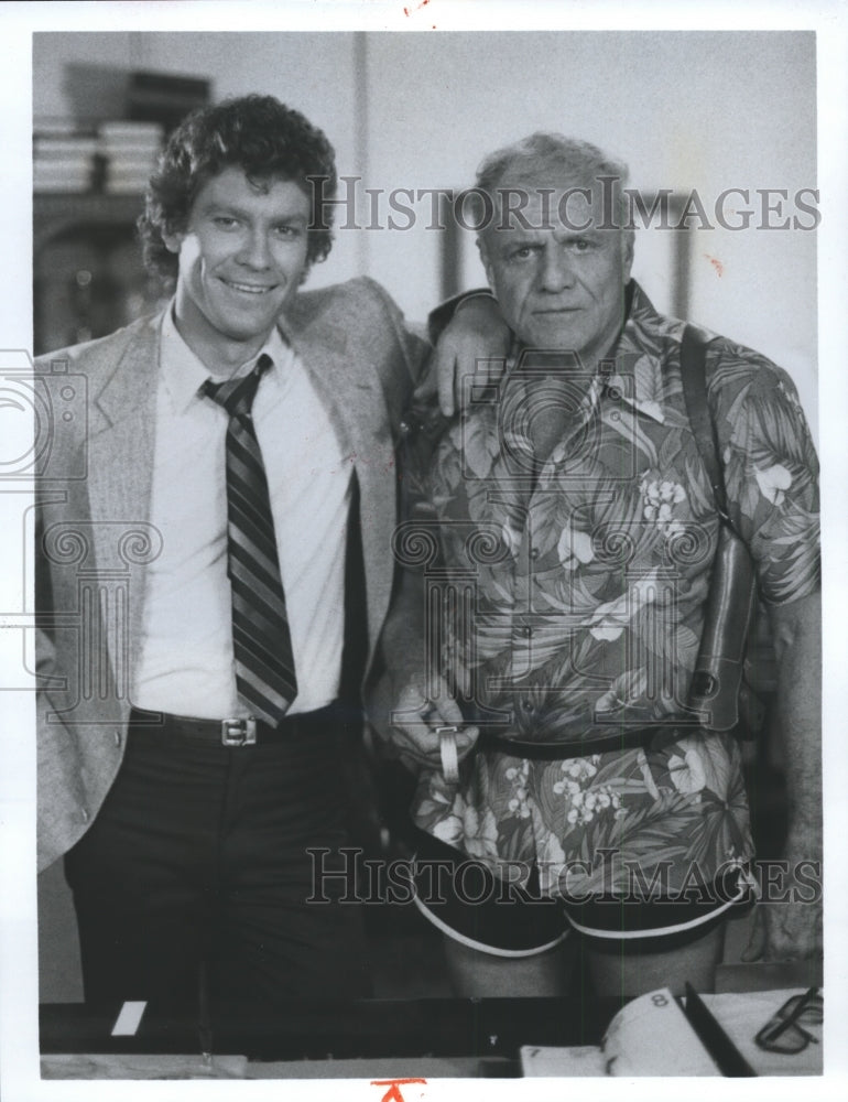 1983 Press Photo Daniel Hugh-Kelly and Brian Keith in Hardcastle and McCormick. - Historic Images