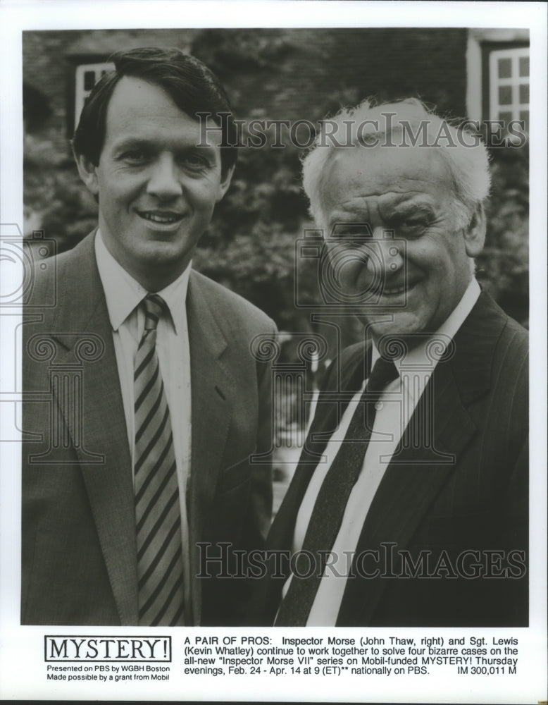 1994 Press Photo John Thaw and Kevin Whatley star in Inspector Morse VII, on PBS - Historic Images