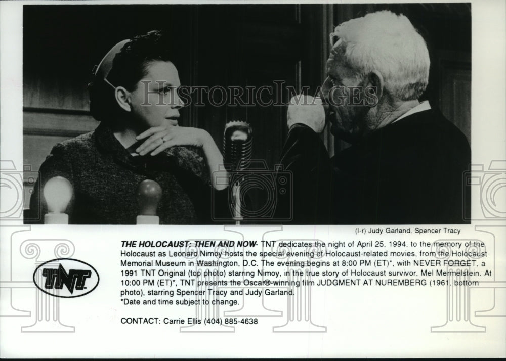 1961 Press Photo Spencer Tracy and Judy Garland in Judgment at Nuremberg. - Historic Images