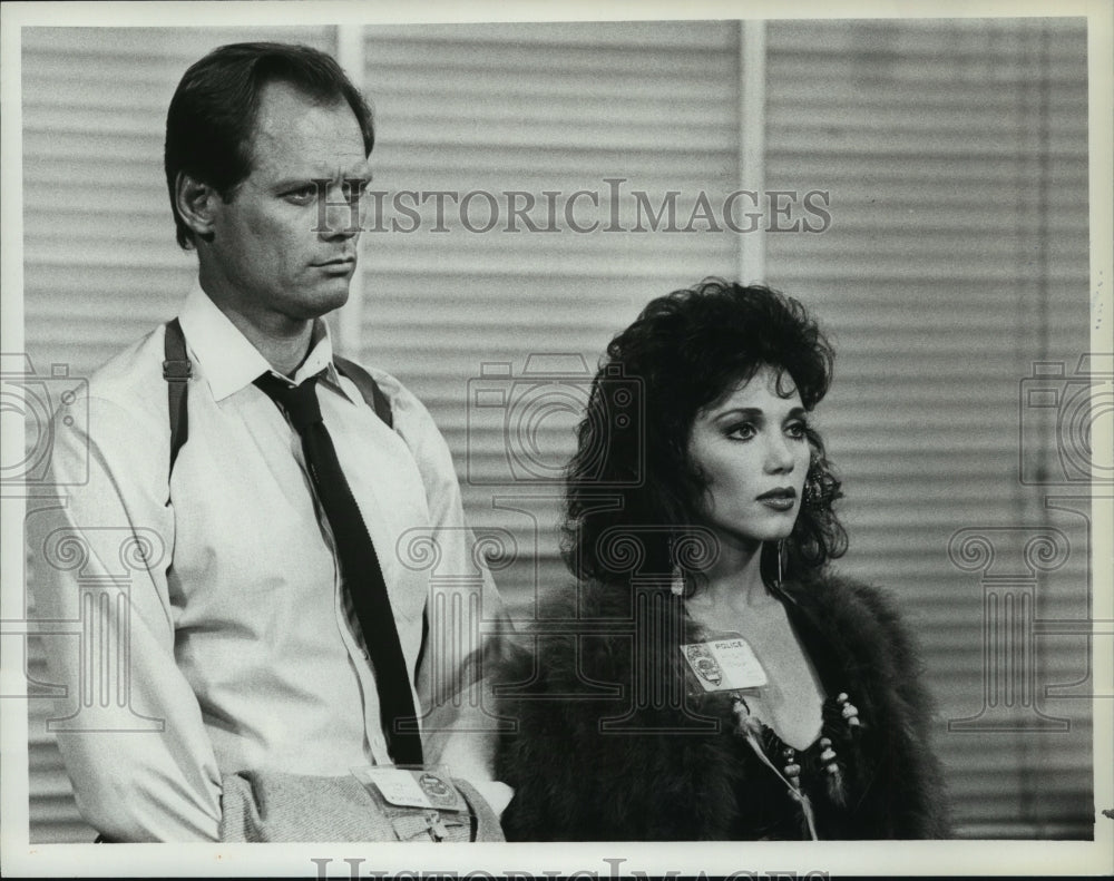 1984 Press Photo Fred Dryer and Stepfanie Kramer star in Hunter, on NBC.-Historic Images