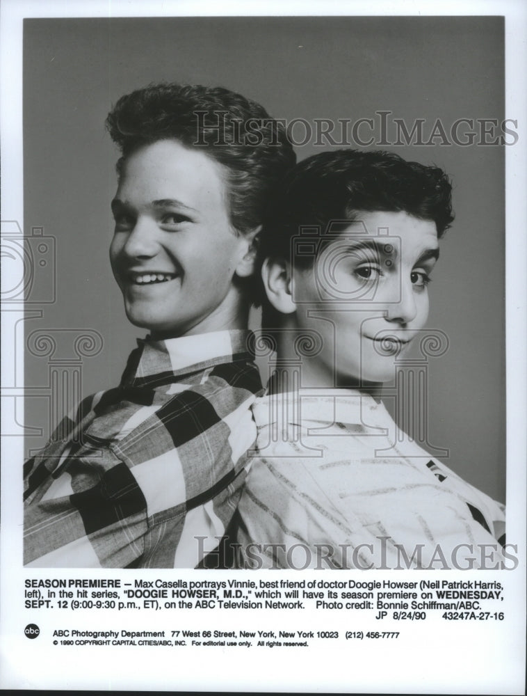 1990 Press Photo Max Casella and Neil Patrick Harris on Doogie Howser ...