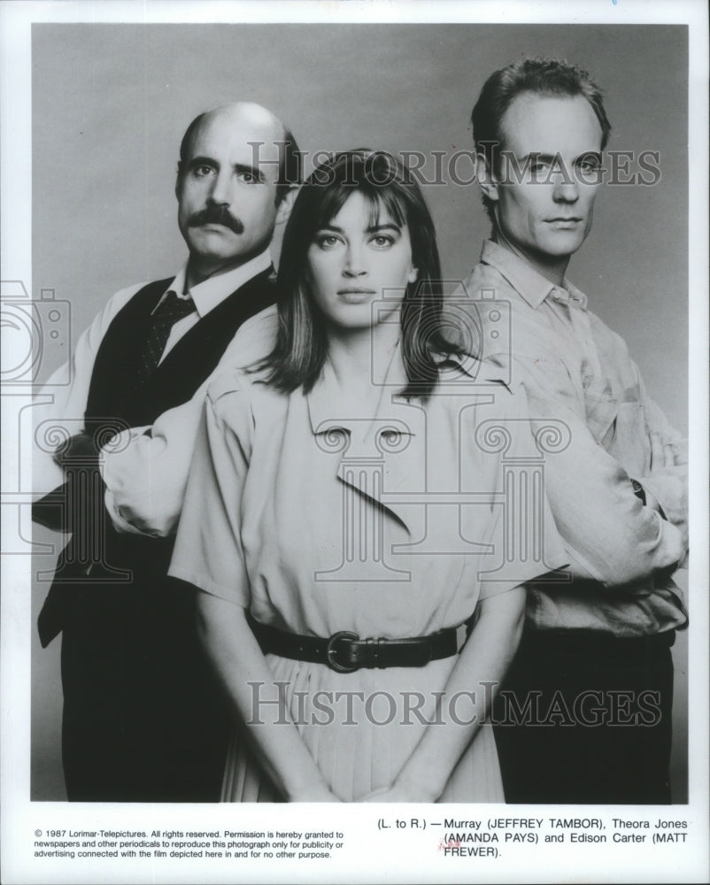 1987 Press Photo Jeffrey Tambor, Amanda Pays & Matt Frewer in Max Head ...