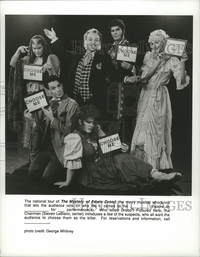 1989 Press Photo Steven LeBlanc stars in The Mystery of Edwin Drood. - Historic Images