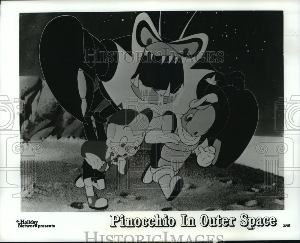 1965 Press Photo A scene from Pinocchio in Outer Space. - Historic Images