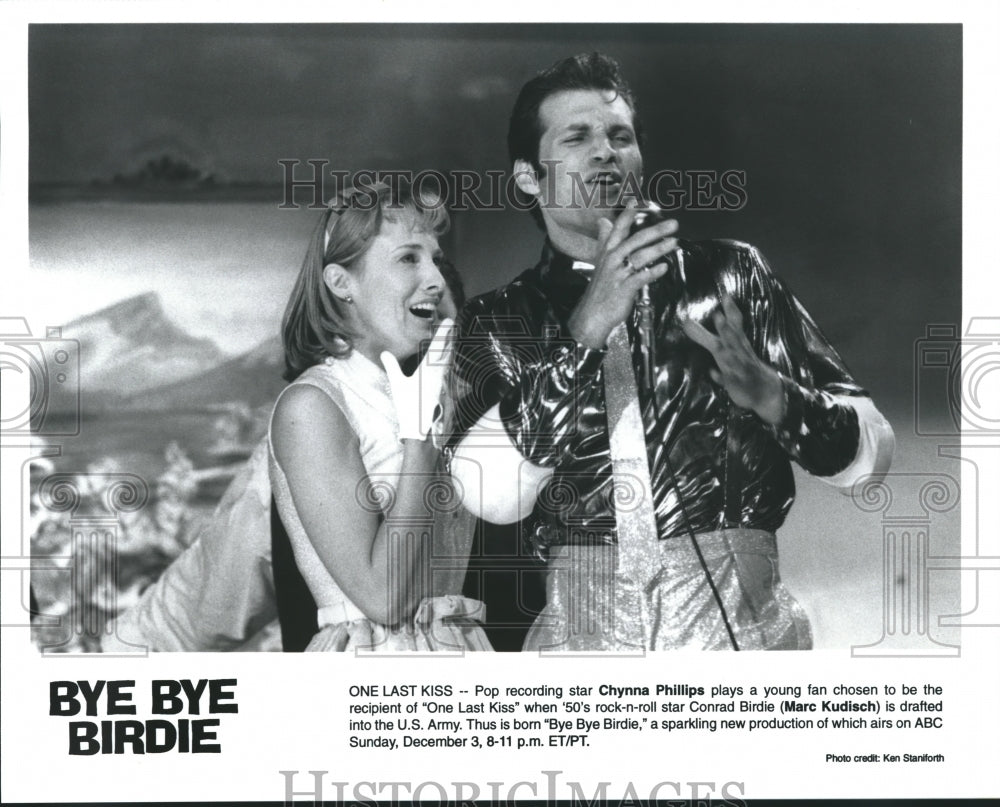 1996 Press Photo Chynna Phillips and Marc Kudisch in Bye Bye Birdie, on ABC. - Historic Images