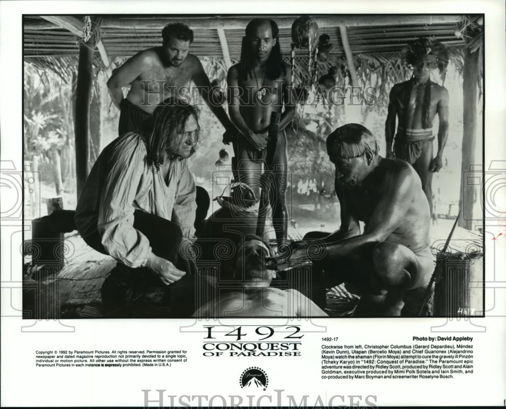 1992 Press Photo A scene from the epic adventure "1492: Conquest of Paradise" - Historic Images