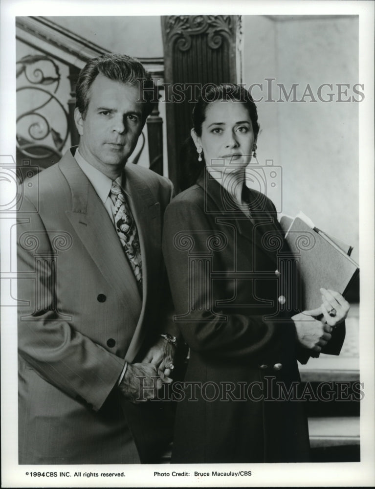 1994 Press Photo Tony Denison and Lorraine Bracco stars of Getting Gotti - Historic Images