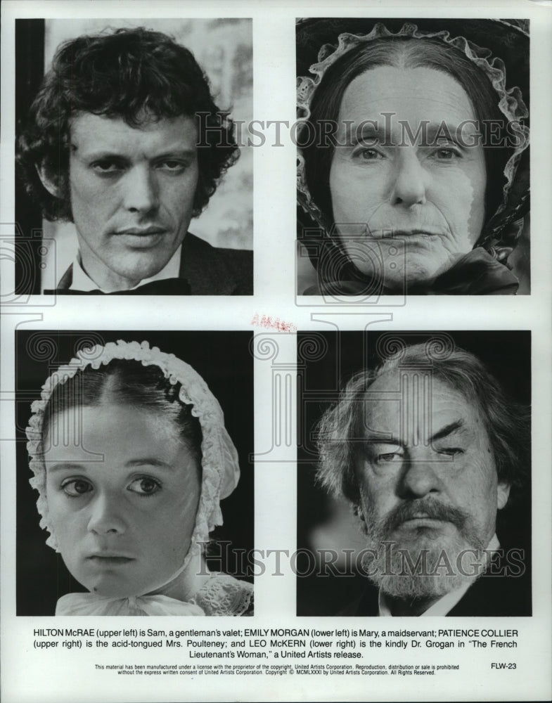 1981 Press Photo The cast of "The French Lieutenant's Woman" - Historic Images