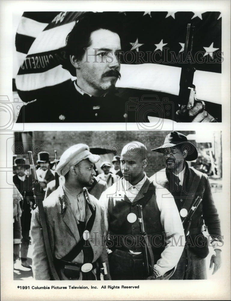 1991 Press Photo Scenes from the Oscar Award winning film, "Glory" - Historic Images