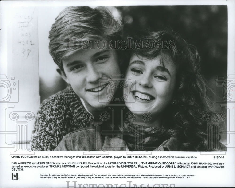 1988 Press Photo Chris Young and Lucy Deakins star in The Great Outdoors. - Historic Images