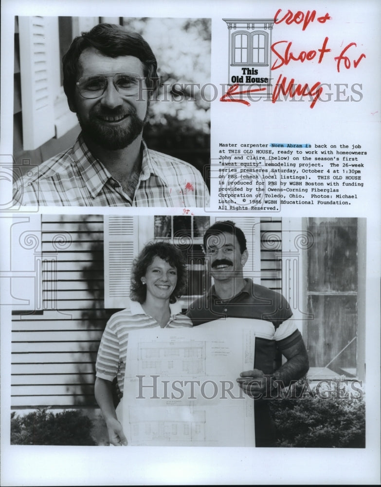 1992 Master carpenter Norm Abram of This Old House with homeowners