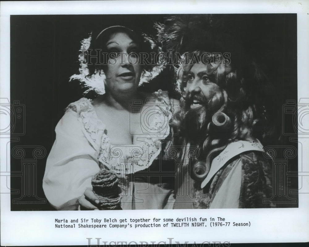 1977 Maria and Sir Toby Belch in Twelfth Night. Historic Images