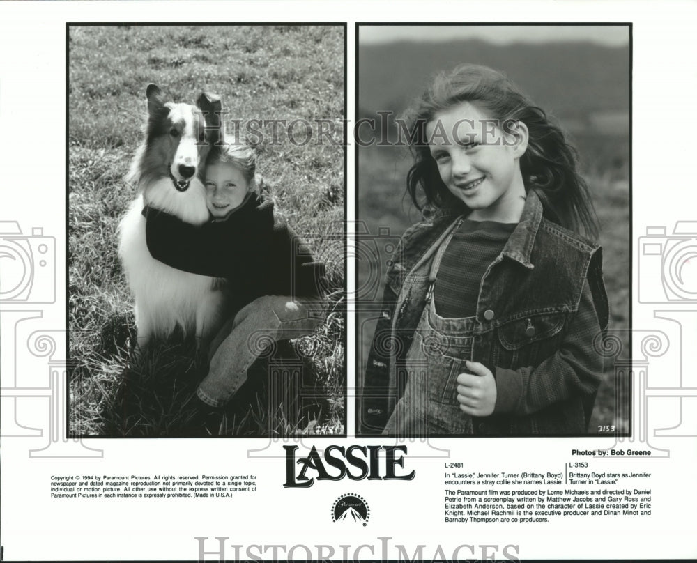 1994 Brittany Boyd stars as Jennifer Turner in Lassie - Historic Images