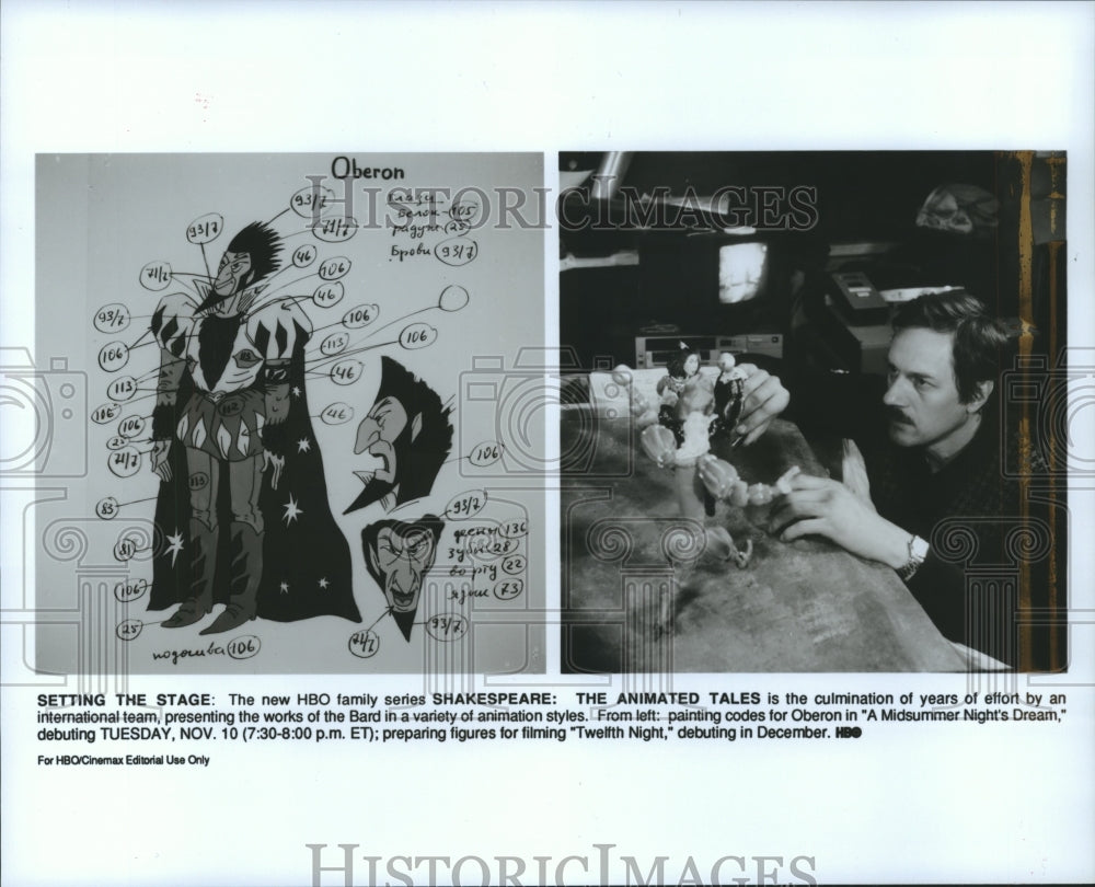 1992 Press Photo Scenes from Shakespeare: The Animated Tales, on HBO. - Historic Images