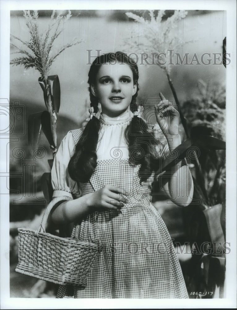 1991 Press Photo Judy Garland stars in The Wizard of Oz, 1939 film on CBS.- Historic Images